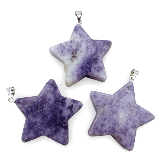 Lepidolite Star Pendant 9.8g