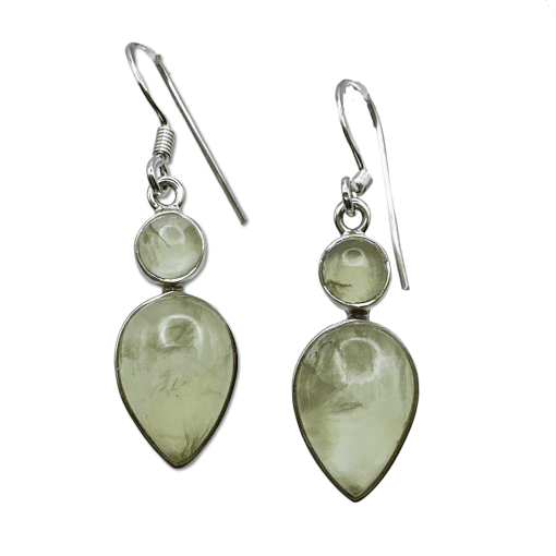 Prehnite Drop Earrings 4.4g