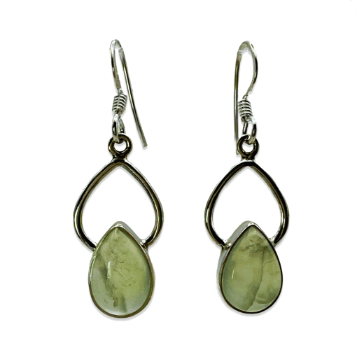 Prehnite Drop Earrings 4.1g