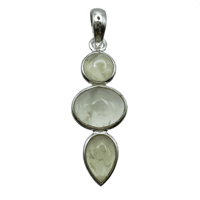 Prehnite Triple Stone Pendant 1.8g