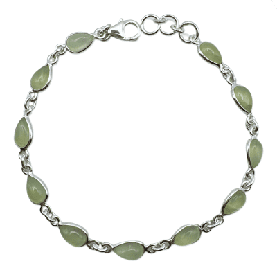 Prehnite Peardrop Bracelet 5.3g