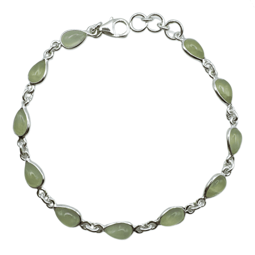 Prehnite Peardrop Bracelet 5.3g