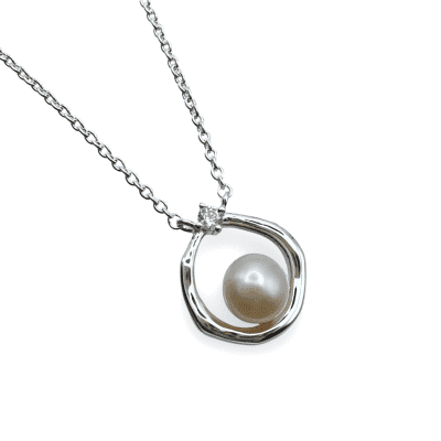 Freshwater Pearl Open Loop Necklace