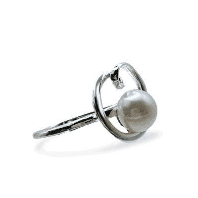 Freshwater Pearl Open Loop Ring Size M