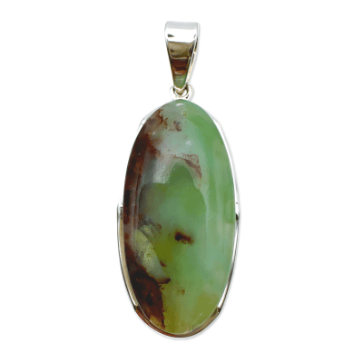 Aquaprase (Chalcedony) Oval Pendant 9.3g