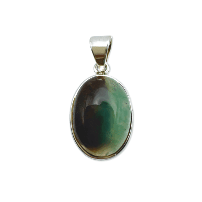 Aquaprase (Chalcedony) Oval Pendant 6.6g