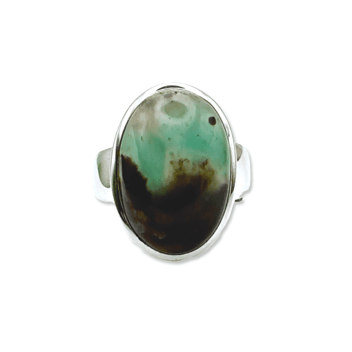 Aquaprase (Chalcedony) Oval Ring Size P - Image 2