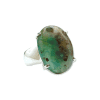 Aquaprase (Chalcedony) Oval Claw Set Ring Size N