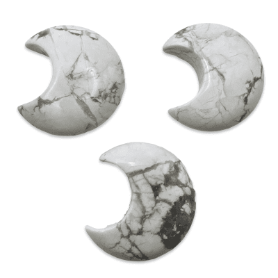 White Howlite Pocket Moon 12.5g
