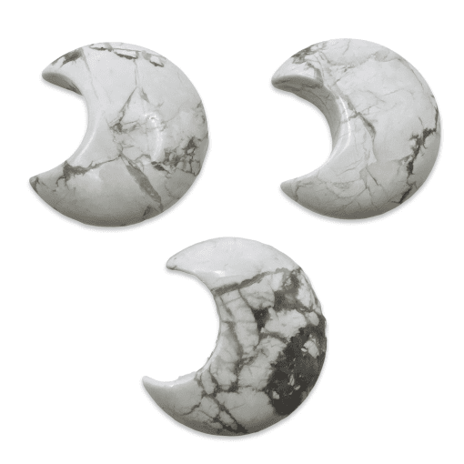 White Howlite Pocket Moon 12.5g