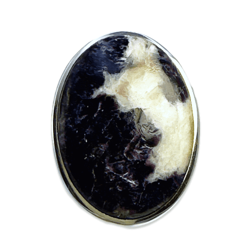Lepidolite Oval Ring 11.6g Size N - Image 2