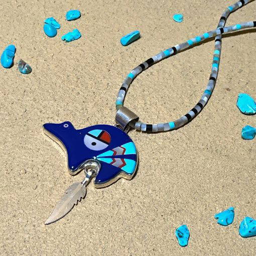 The Sunface Bear And Feather Pendant 6.8g - Image 3