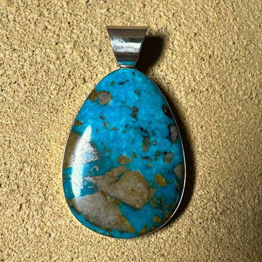 Royston Turquoise Pendant By Kevin Ramone 12.8g