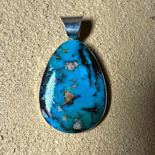 Royston Turquoise Pendant By Kevin Ramone 12.3g