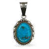 Kingman Turquoise Pendant By Samuel Yellowhair 9.7g - Image 2