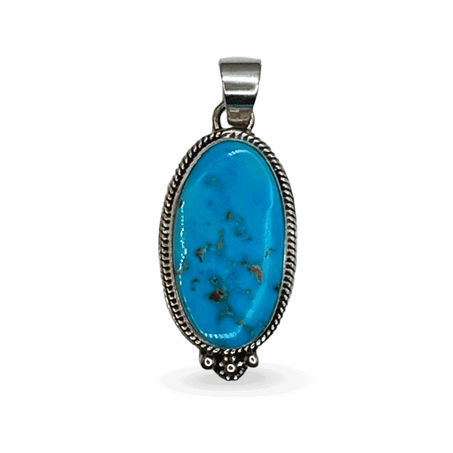 Kingman Turquoise Pendant By Linda Johnson 10.1g - Image 2