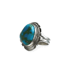 Turquoise Navajo Ring By Larson Lee Size P 6.7g - Image 4