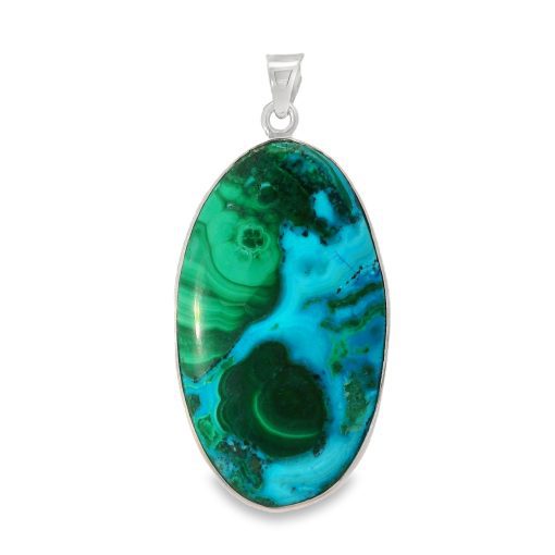 Chrysocolla Malachite Pendant 10.7g