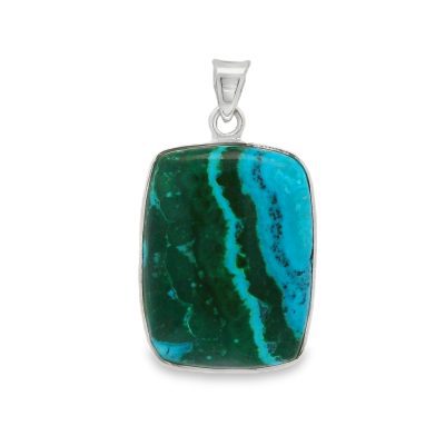 Chrysocolla Malachite Pendant 8.6g
