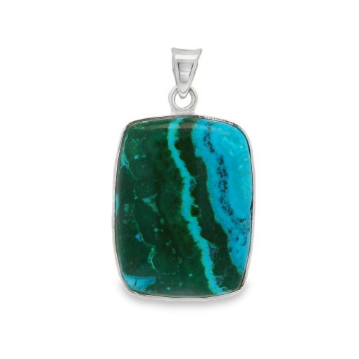Chrysocolla Malachite Pendant 8.6g