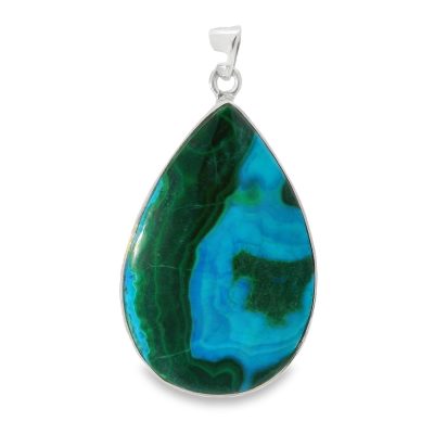 Chrysocolla Malachite Peardrop Pendant 13g