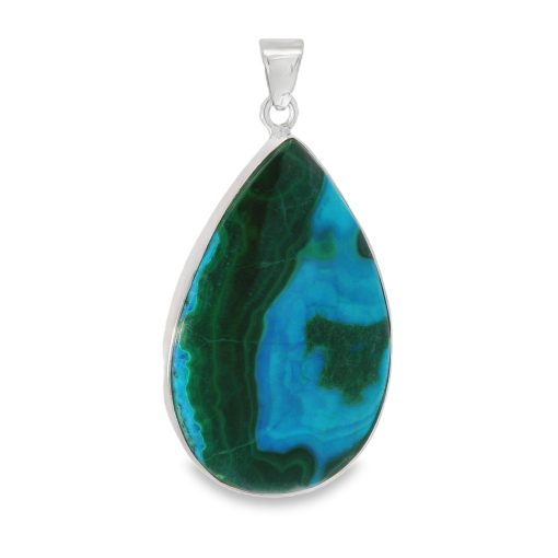 Chrysocolla Malachite Peardrop Pendant 13g - Image 2
