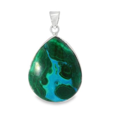 Chrysocolla Malachite Peardrop Pendant 10.6g