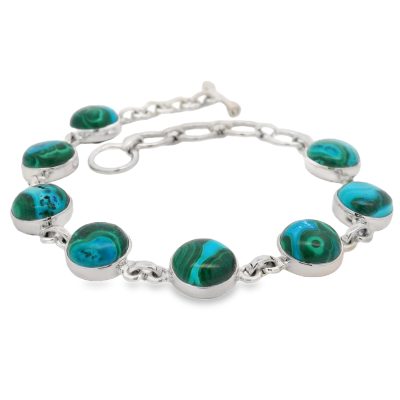 Chrysocolla Malachite Bracelet 18.4g