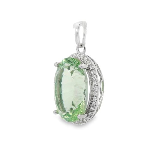 Prasiolite Large Oval Pendant 4.9g - Image 3