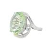 Prasiolite Large Oval Ring Size P
