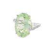 Prasiolite Large Oval Ring Size P - Image 2