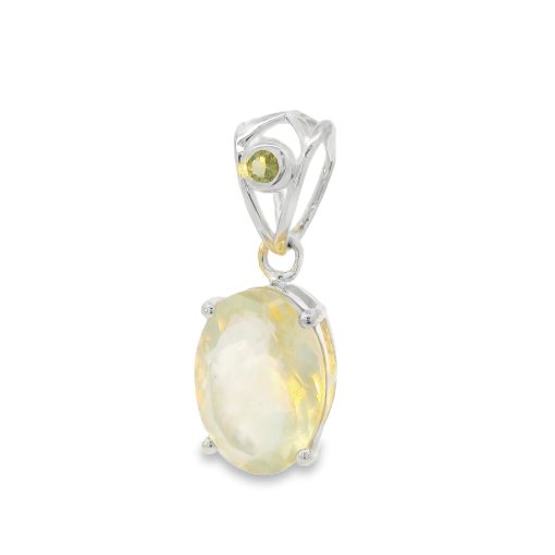 Libyan Gold Oval Claw Set Pendant 2.2g - Image 4