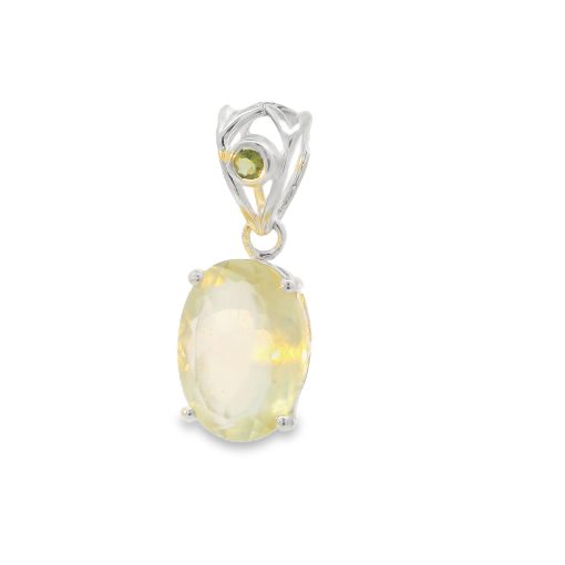 Libyan Gold Oval Claw Set Pendant 2.4g - Image 3