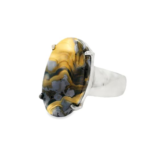 Schalenblende Claw Set Oval Ring Size S