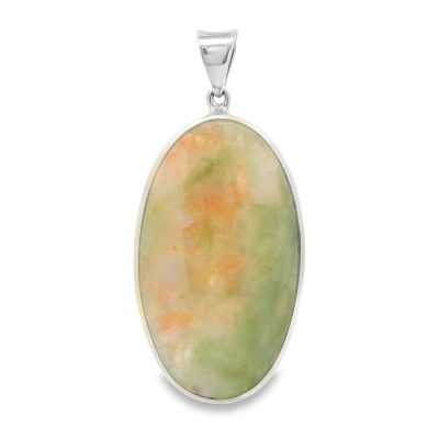 Green Apophyllite Large Oval Pendant 20.8g