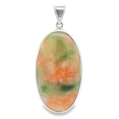 Green Apophyllite Large Oval Pendant 20.3g
