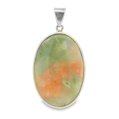 Green Apophyllite Large Oval Pendant 19.1g