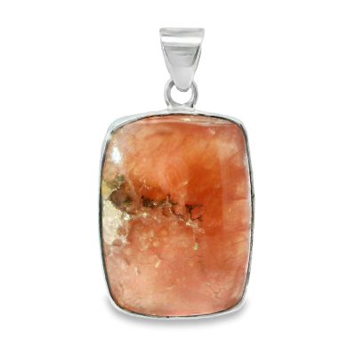 Rhodochrosite Rectangular Pendant 7.3g