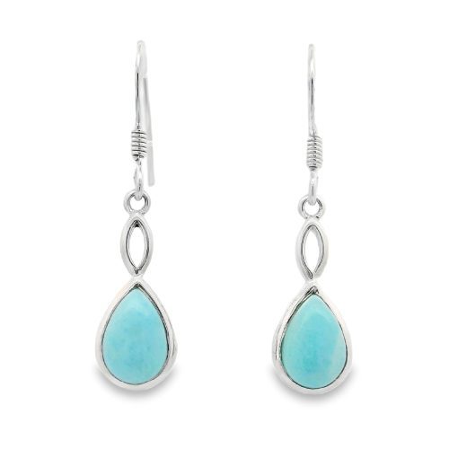 Larimar Peardrop Earrings 2.3g