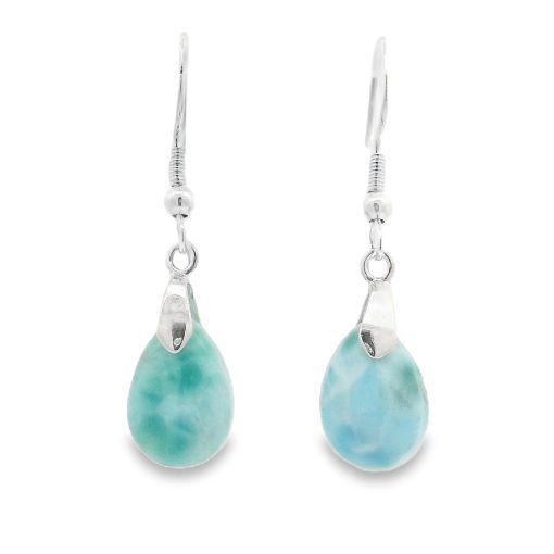 Larimar Peardrop Earrings 3.1g - Image 2