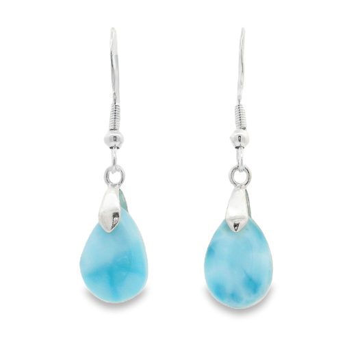 Larimar Peardrop Earrings 3.1g