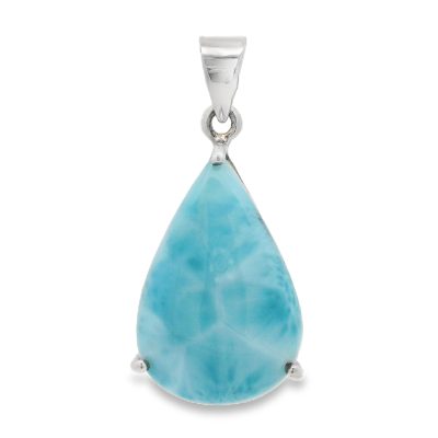 Larimar Peardrop Claw Set Pendant 6.9g