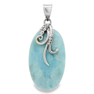 Larimar Oval Pendant 7.2g