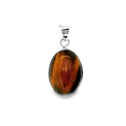 Tigers Eye Golden Oval Pendant 4g