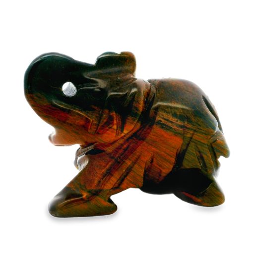 Tigers Eye Golden Carved Elephant 29g - Image 2
