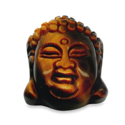Tigers Eye Golden Carved Buddha Head 10-16g