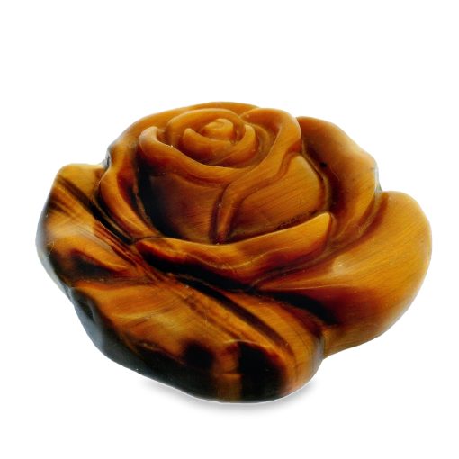 Tigers Eye Golden Carved Rose 20g