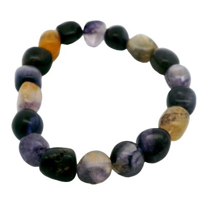 Blue John Elasticated Beaded Bracelet 29g