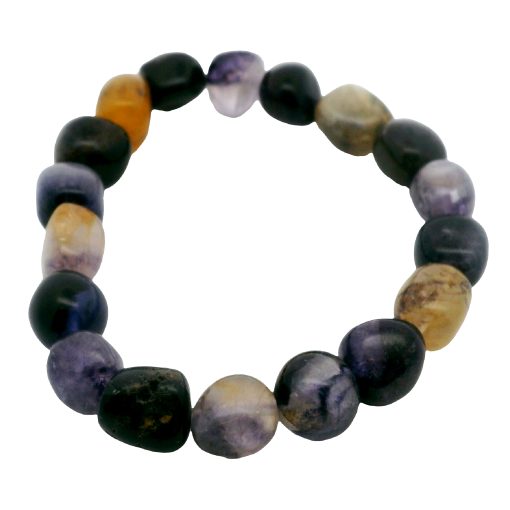 Blue John Elasticated Beaded Bracelet 29g