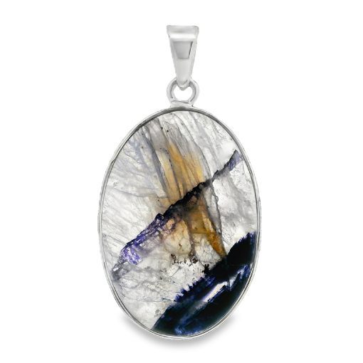 Blue John Oval Pendant 8.9g